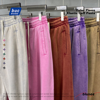 Celana Jogger Pria Batik Vintage Oversize Musim Dingin, Logo Custom, Stonewashed, Lembut, dan Longgar