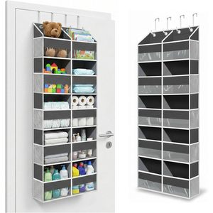 Over The Door Organizer 12 Pocket Dark Grey Hanging <b>Storage</b> For Behind Doors Or Walls Multifunctional Closet Organizer With - Product Image 1