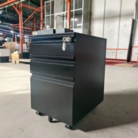 Gabinete de Almacenamiento Móvil Flexible con 3 Cajones, Unidad de Archivo con Pedestal Móvil para Espacio de Trabajo Compartido y Escritorio para Personal