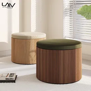 Hiện Đại Đơn Giản Phòng Khách Sạn Thư Viện Sofa Góc Phân Bằng Gỗ Khung Vải Vòng Phân Cho Thấp Trà Phân Biệt Thự Căn Hộ