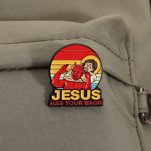 Chúa Giêsu Có Trở Lại của Bạn Men Pin Vui Phim Hoạt Hình Thiên Chúa Và Ma Quỷ Kim Loại Trâm Ve Áo Huy Hiệu Đồ Trang Sức Quà Tặng Bạn Bè Bán Buôn - Product Image 3