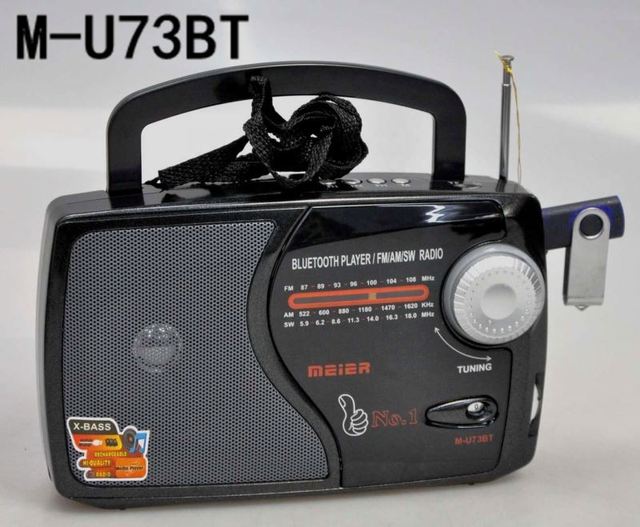 MEIER M-U73BT Vintage Retro Old Wood Digital World Receivers Wireless Speaker Sw Am Fm Portatiles Radios