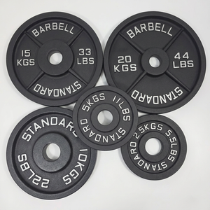Vente en gros : Plaque olympique 5 kg en fonte, à faible bruit, avec pare-chocs en caoutchouc, pour l'haltérophilie et le <span class=keywords><strong>CrossFit</strong></span> – Livraison rapide - Product Image 5