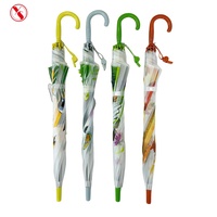 Parapluie de sécurité pour enfants YS-6025 à ouverture automatique avec cadre métallique durable, 8 baleines et panneau POE pour la pluie