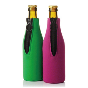 Vestes de bouteille de bière zippées en néoprène personnalisées de 500ml thermorefroidisseurs souples et pliables pour refroidisseur d'isolant de boisson - Product Image 6