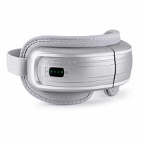 Masque de massage oculaire haut de gamme OEM ODM avec pression d'air, compresse chaude, vibration, musique, 5 modes, pliable, sans fil, rechargeable par Type-C