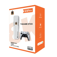 Console de Jeu Vidéo Professionnelle K8 Pro Stick, Chipset Quad Core H313, Boîtier TV et Système Double de Jeu 64 Go avec plus de 40000 Jeux Intégrés