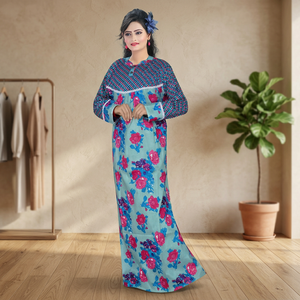 High Quality Women's Long Maxi <b>Kaftan</b> Casual Ethnic Summer Dress Moroccan <b>Plus</b> <b>Size</b> Jalabiya Breathable Cotton - Product Image 3