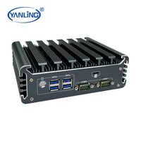 Fanless core i5 7360U 2.5G LAN TPM 2.0 linux boîtier intégré compact PC pour application d'affichage numérique et kiosque
