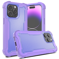 Pour iPhone 15 14, 13 Pro Max, étui de téléphone portable 3 en 1, Robot Defende, coque rigide Otter, étui de protection avec clip de ceinture, support arrière