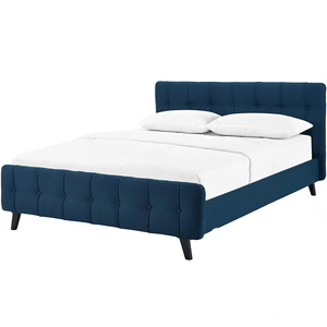 Khung Giường Bằng Vải Hiện Đại Có Nút Bọc Đệm Giường Cao Cấp/Khung Giường Bọc Gỗ Chắc Chắn - Product Image 5