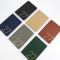 Livraison Rapide 2026 2027 Agenda Anglais Espagnol en Cuir PU, Carnet Calendrier A5, Planificateur Hebdomadaire Quotidien, Logo Personnalisé, Vente en Gros, Journal Intime