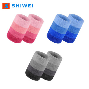 Shiwei Gradient Sports Wristband Sweat Absorbing Breathable For Basketball <b>Badminton</b> Fitness Running Universal Wrist Protection - Product Image 1