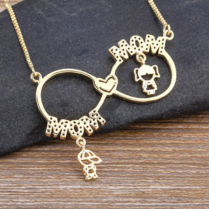 QIKU nuovo arrivo ragazza e ragazzo Infinity Love ciondolo in rame cubico zircone collana a maglie per bambini gioielli a catena regalo per la festa della mamma - Product Image 6