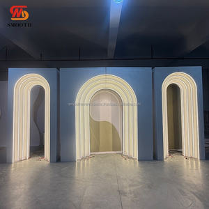 SMOOTH Hot Selling Sets Wedding Stage Backdrop <b>Arch</b> Set 3D Multiple Layers Pvc <b>Arch</b> Stand <b>For</b> Events <b>Decoration</b> - Product Image 2