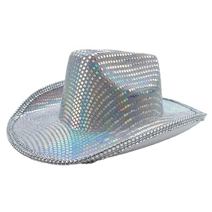 Ball Cross-Border Western <strong>Cowboy</strong> <strong>Hat</strong> Sequin Party Gathering Disco Exclusive Foreign Trade Top <strong>Hat</strong> Outdoor 100% Cotton Four - Product Image 4