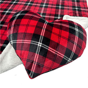 Logo personnalisé imprimé 2-en-1 100% polyester voyage oreiller couverture double couche personnage dessin animé motif <span class=keywords><strong>Sherpa</strong></span> flanelle <span class=keywords><strong>Plaid</strong></span> - Product Image 2