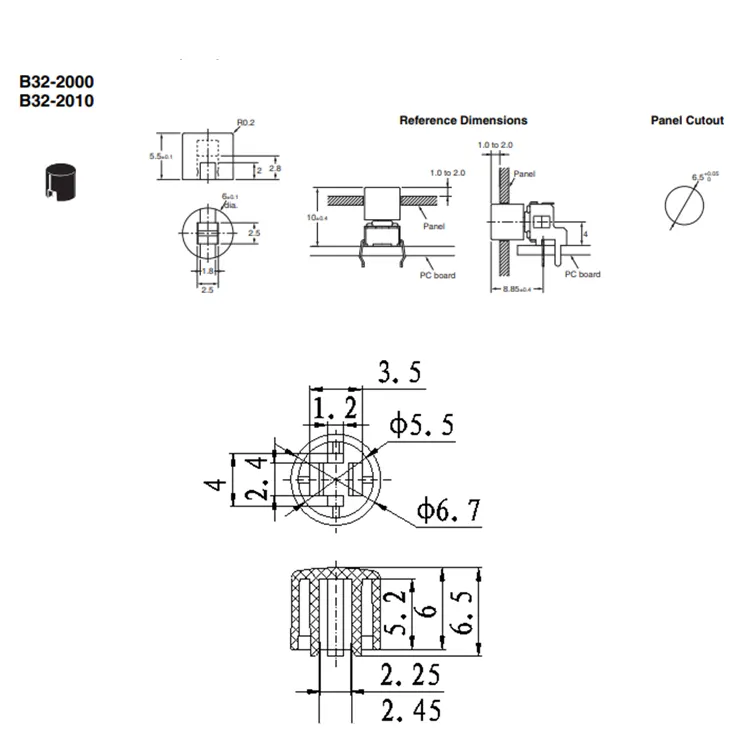 Serie Tactile Tact Switch Key Hoed Met Waterdichte Drukknop Tact Switch Custom Knop Cover