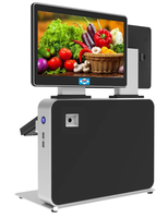 13.3 pouces écran fenêtres pos machine avec scanner et imprimante 58MM