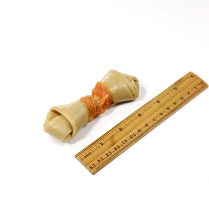 Pal của thỏa thích thương hiệu chó nha khoa xử lý thắt nút 4 "rawhide miễn phí xương bọc với gà thức ăn vật nuôi đồ ăn nhẹ cho chó răng làm <span class=keywords><strong>s</strong></span>ạch - Product Image 3