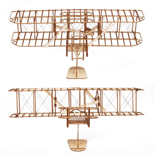 Modelo de Avión de Madera de los <span class=keywords><strong>Hermanos</strong></span> <span class=keywords><strong>Wright</strong></span>, Juguete Educativo, Rompecabezas 3D, Regalo para Niños - Product Image 3