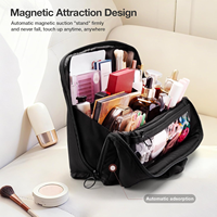 Trousse de Maquillage de Voyage Verticale Grande Capacité, Organisateur Cosmétique Étanche, Trousse de Toilette Personnalisable avec Logo, Fabrication OEM ODM