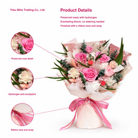 Kotak Hadiah Hari Ibu Romantis Alami Buatan Tangan BH Buket Besar Mawar Pink Awet Siap Diberikan & Mewah