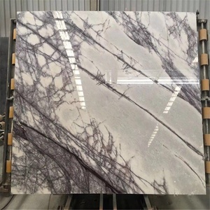 Dalles de marbre blanc de New <span class=keywords><strong>York</strong></span> polies, grandes dimensions, avec veines violettes, design moderne, imperméables, pour usage hôtelier - Product Image 3
