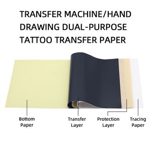 Papier thermique <span class=keywords><strong>de</strong></span> transfert pour <span class=keywords><strong>tatouage</strong></span>, pochoir <span class=keywords><strong>de</strong></span> maquillage, 4 couches, 100 feuilles, A4, papier <span class=keywords><strong>carbone</strong></span> - Product Image 3