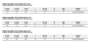 Fraise PCD brasée conique 2 hélices en diamant PCD de 17.00mm à 23.00mm longueur d'utilisation de 12.0mm à 16.0mm - Product Image 5