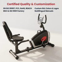 Vélo d'exercice magnétique inclinable K-FIT GS-8509R – Équipement de musculation à domicile à prix abordable – Vélo d'appartement pour cardio en intérieur