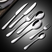 Couverts de haute qualité, cuillère, fourchette, couteau, argenterie classique, acier inoxydable, service de couverts pour mariage, hôtel, table