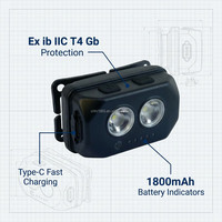 Lampe frontale LED super lumineuse, étanche et anti-explosion, avec sangle réglable pour pompier, sauvetage et exploration de grottes