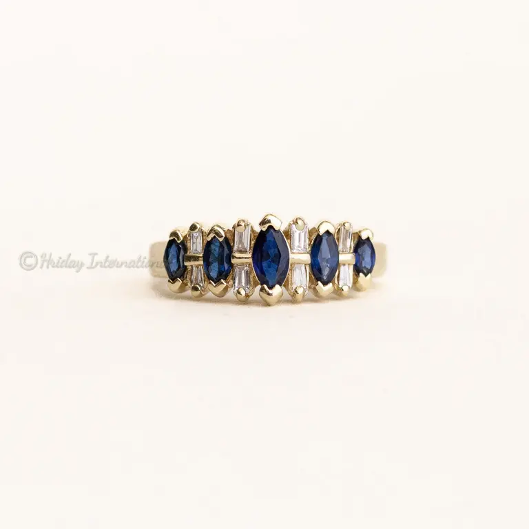 8 Kim Cương Tự Nhiên Đồ Trang Sức Bán Buôn Sterling Silver 925 Nhẫn Màu Xanh Sapphire Đồ Trang Sức Nhẫn Engagement Wedding Nhẫn Cho Phụ Nữ