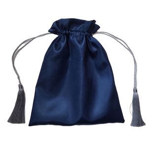 Bolsas de Almacenamiento de Seda con Logotipo Personalizado, Bolsas de Embalaje para Ropa Interior, Bolsas de Cosméticos de Satén con Cordón, Bolsas de Regalo - Product Image 2