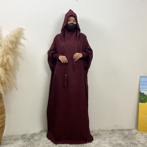 6818# Modest Abaya Soft Linen New <b>Eid</b> Hoodie With Undercap Abaya <b>Dress</b> Muslim Islamic Ramadan Simplicity Casual Abaya <b>Dress</b> - Product Image 4