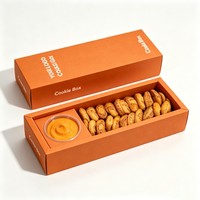 Boîte à biscuits personnalisée recyclable la moins chère, boîte d'emballage personnalisée pour beignets, pain, gâteaux au chocolat, pain aux noix avec compartiment à sauce