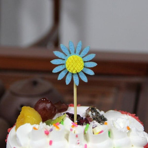 Adornos para pasteles de girasol, decoraciones florales coloridas hechas a mano para pasteles de cumpleaños, suministros para fiestas, 520, Día del Niño - Product Image 2