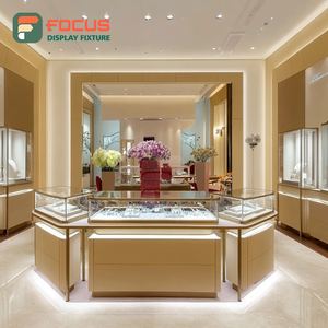 High Visibility Jewelry Store Interior Display Wood Frame Jewelry Shop Display Cabinet - Product Image 5