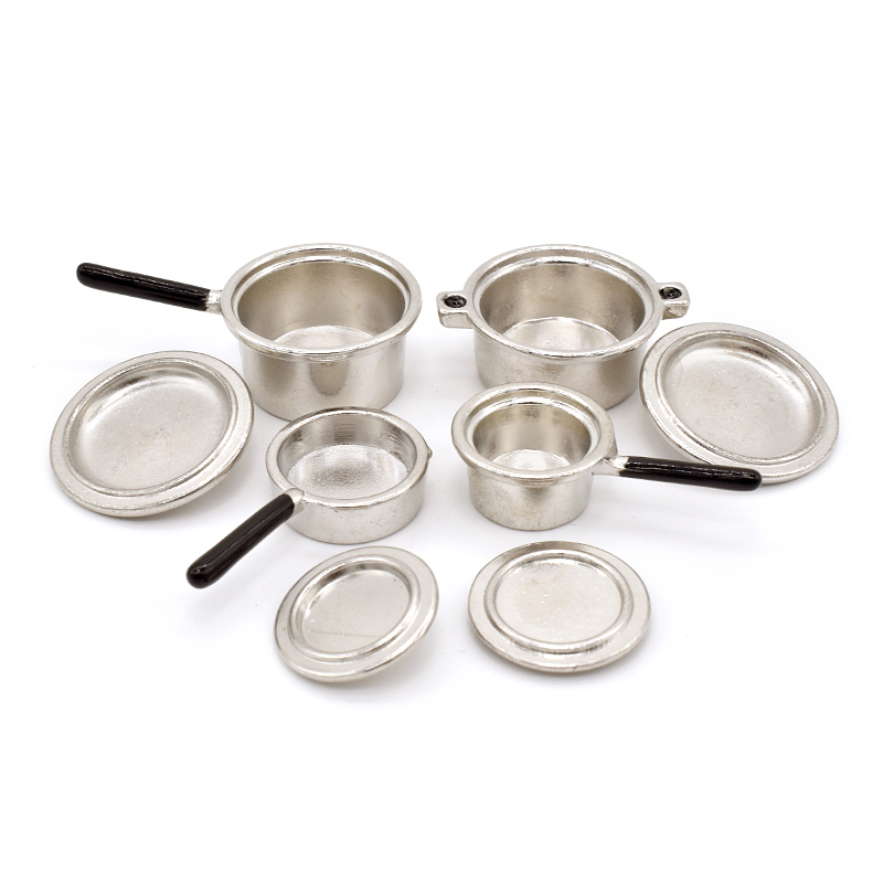 Набор кухонных миниатюрных металлических кухонных принадлежностей для кукольного домика/4 DK008B