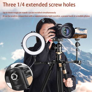 Bộ chân máy ảnh Q999HE-Q999HR với chân máy đơn, đầu cầu xoay khóa & khóa chân máy lật, chân máy ngang dành cho máy ảnh DSLR và điện thoại di động - Product Image 4