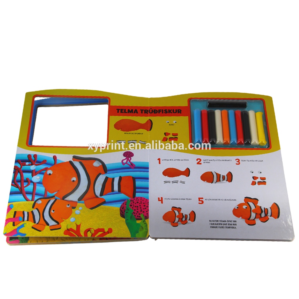 Интересующая английская детская доска Книга в твердом переплете полноцветная печатная книга с карандашом