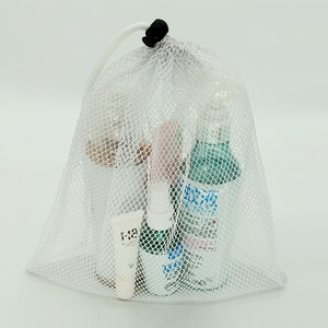 Bolsa de malla portátil con cordón para guardar calcetines y artículos pequeños, color personalizable con opción de impresión de logotipo - Product Image 5