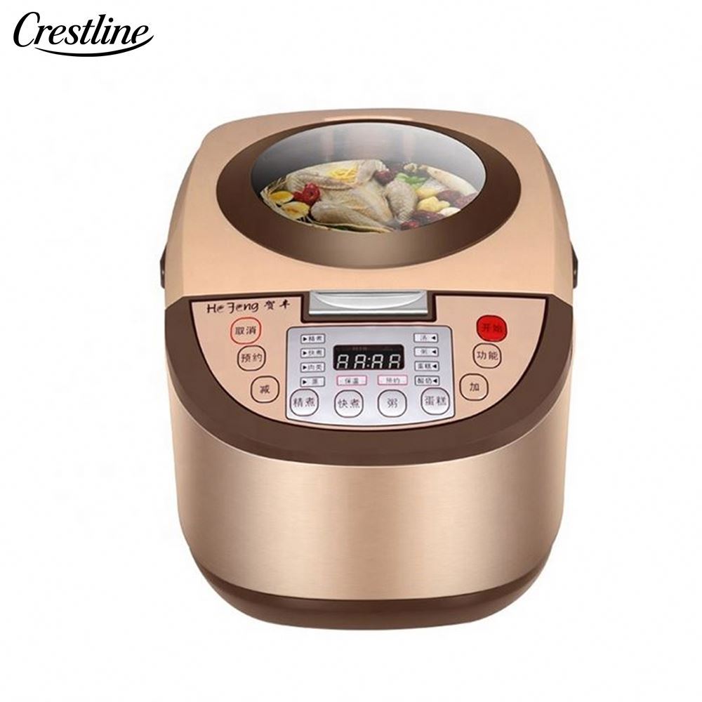 High Quality 5L Smart Electric Rice Cooker with Custom Logo Includes Measuring Cup Home Appliance for Kitchen Use