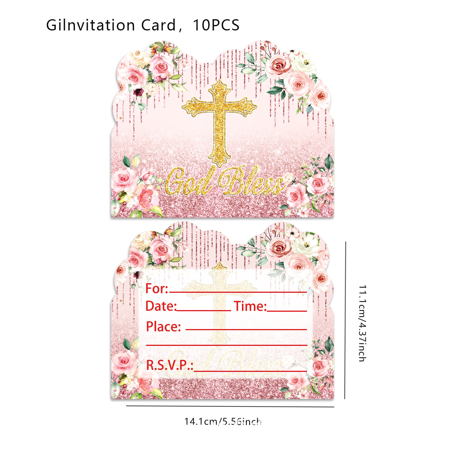 Carte d'invitation 10 pcs