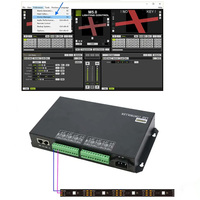 Contrôleur de pixels LED H807SA 8 ports Artnet DMX vers SPI, prend en charge la carte SD, console DMX512, contrôleur de pixels LED