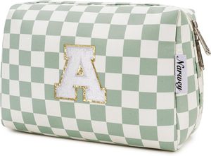 Organizzatore di borsa cosmetica da viaggio per trucco a scacchi personalizzati in fabbrica borse per il trucco da toilette scomparti per donne <span class=keywords><strong>ragazze</strong></span> - Product Image 6