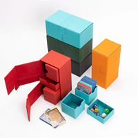 Boîte de rangement en cuir pour cartes à collectionner, capacité 200+ cartes sous étui, protection UV personnalisée pour TCG