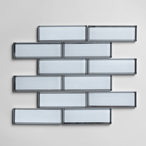 <span class=keywords><strong>Carrelage</strong></span> de métro en mosaïque 3d <span class=keywords><strong>blanc</strong></span>, effet <span class=keywords><strong>miroir</strong></span>, <span class=keywords><strong>carrelage</strong></span> gris pour cuisine, salle de bains, mosaïque - Product Image 2