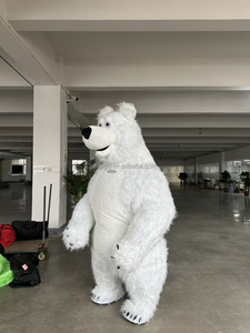 Costume da Mascotte Gonfiabile <span class=keywords><strong>di</strong></span> <span class=keywords><strong>Masha</strong></span>, Personaggio dei Cartoni Animati Natalizi, Colore Bianco, per Adulti, in Vendita - Product Image 3